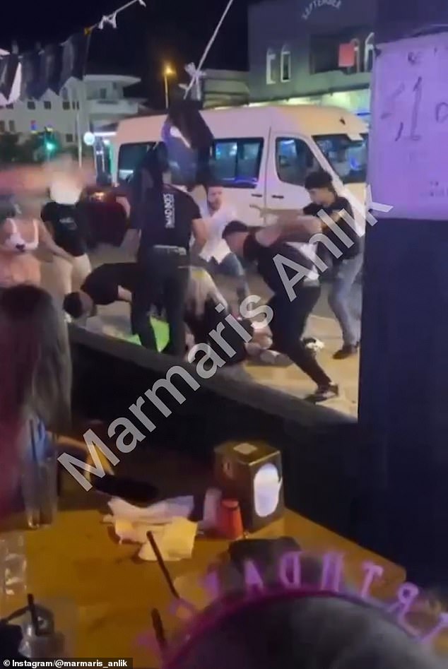 British tourists were brutally beaten by restaurant staff after an argument broke out about the bill