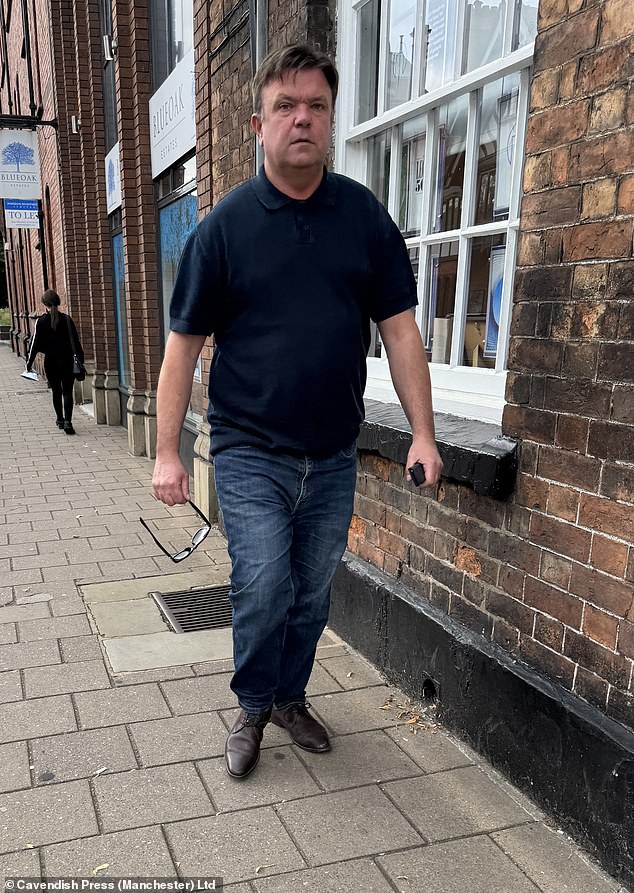 Matthew Cumpsty (pictured outside court yesterday) was under the influence of cocaine when his Mercedes struck the tractor, causing it to lose control and smash into houses