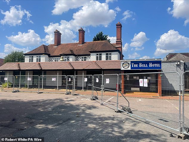 The hotel (above) has been operating as an asylum hotel on and off for the last five years