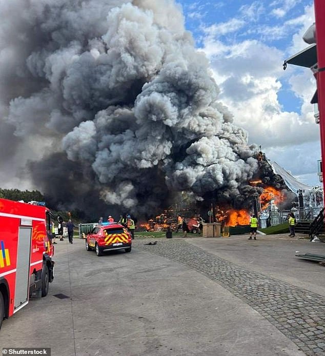 An operation has been launched to control the inferno after it erupted on the stage at the major festival