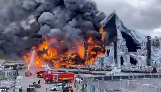 A huge blaze has engulfed the main stage at Tomorrowland festival in Belgium