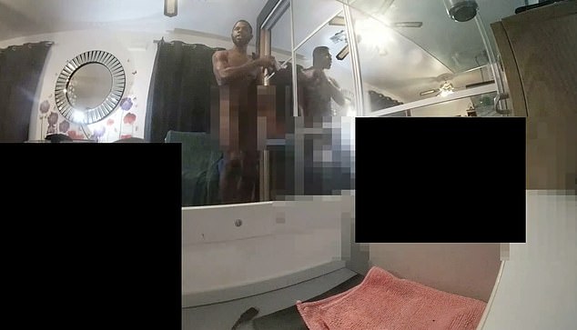July 8: This is the chilling moment naked Colombian porn actor Yostin Mosqeura sings and dances over a dead body after barbarically murdering him and his partner