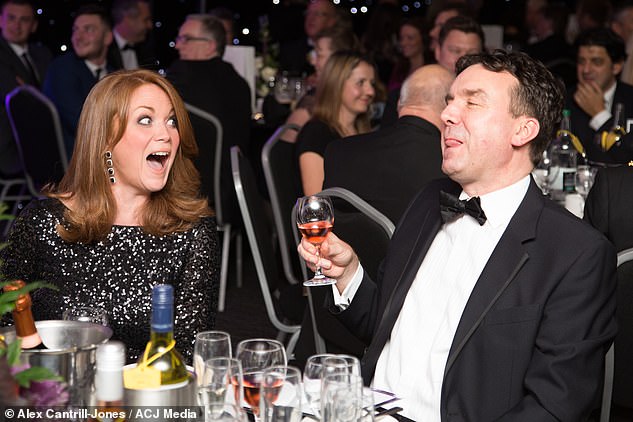 Kate Kniveton and Andrew Griffiths at the Burton Mail Business Awards in October 2017