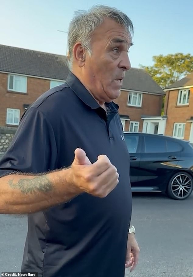 Pictured: The Nissan driver is seen in the video that was posted on Nextdoor