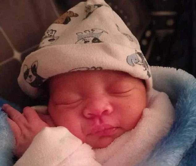 Imaan Sharmar, left her child, Mogamat (pictured) , with a woman who she believed to be healthcare worker while she used the bathroom on June 28