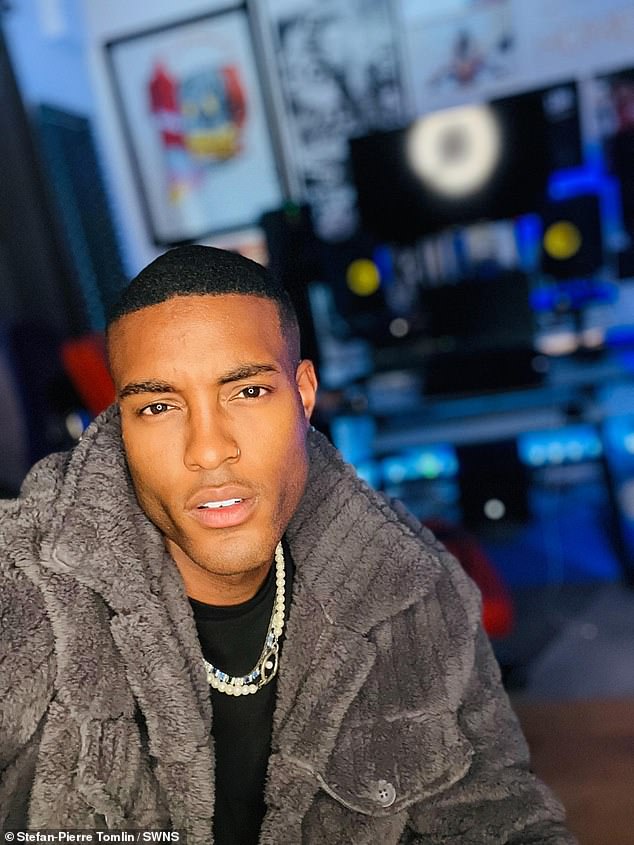 Stefan-Pierre Tomlin (above) earned the title 'Mr Tinder' after it was revealed he had been swiped right on more than anyone else on the dating app
