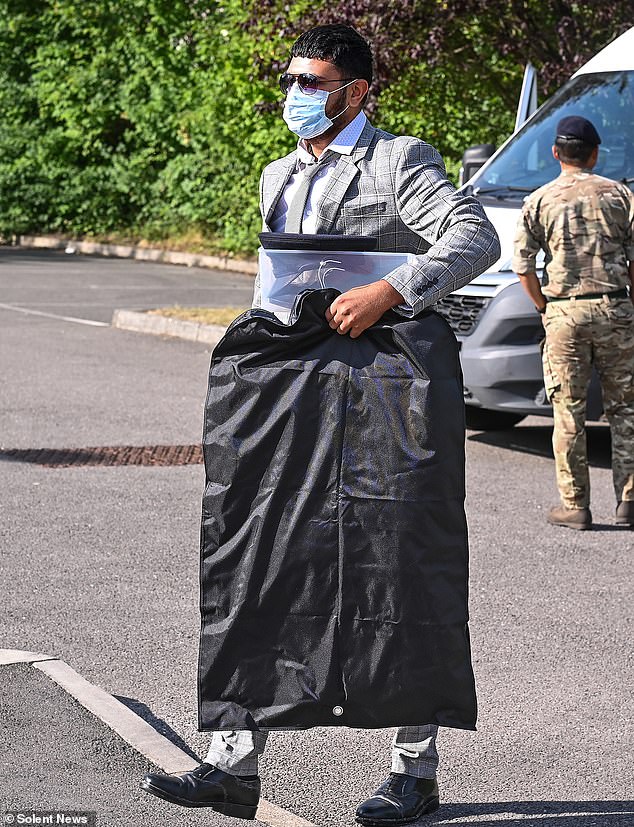 The pair of soldiers have both been dismissed from the Army (Zakariya Munir is pictured outside Bulford Military Court, in Wiltshire)