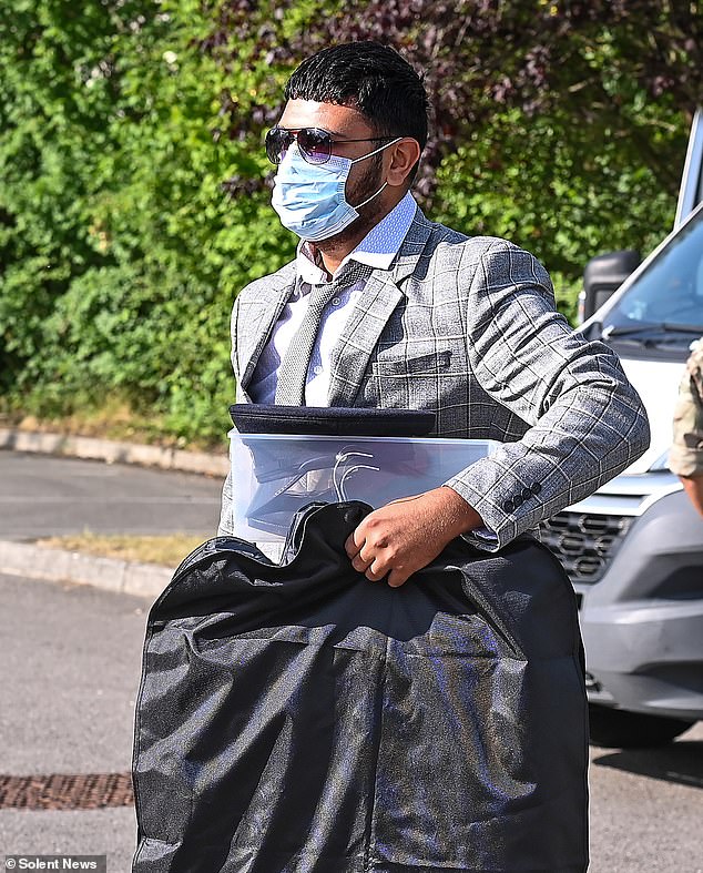 Signaller Zakariya Munir (pictured) and Signaller Mohammed Salah sent on 'grossly offensive' videos capturing the horrific aftermath of the atrocities the day after they took place.