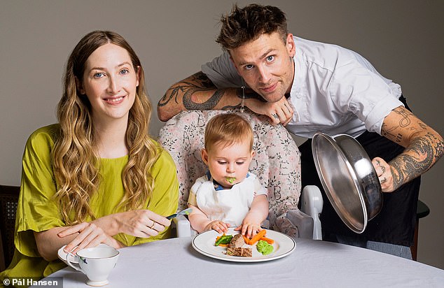 ’Scuse fingers: Jesse gets stuck into Uncle Ali’s freshly prepared lunch
