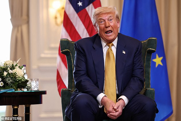 Donald Trump appeared with makeup on his hands again during his trip to Scotland just weeks after the White House explained the president's mysterious bruises