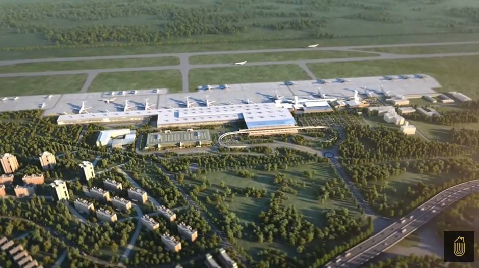 Illustration of a new international airport near Bishoftu, Ethiopia.