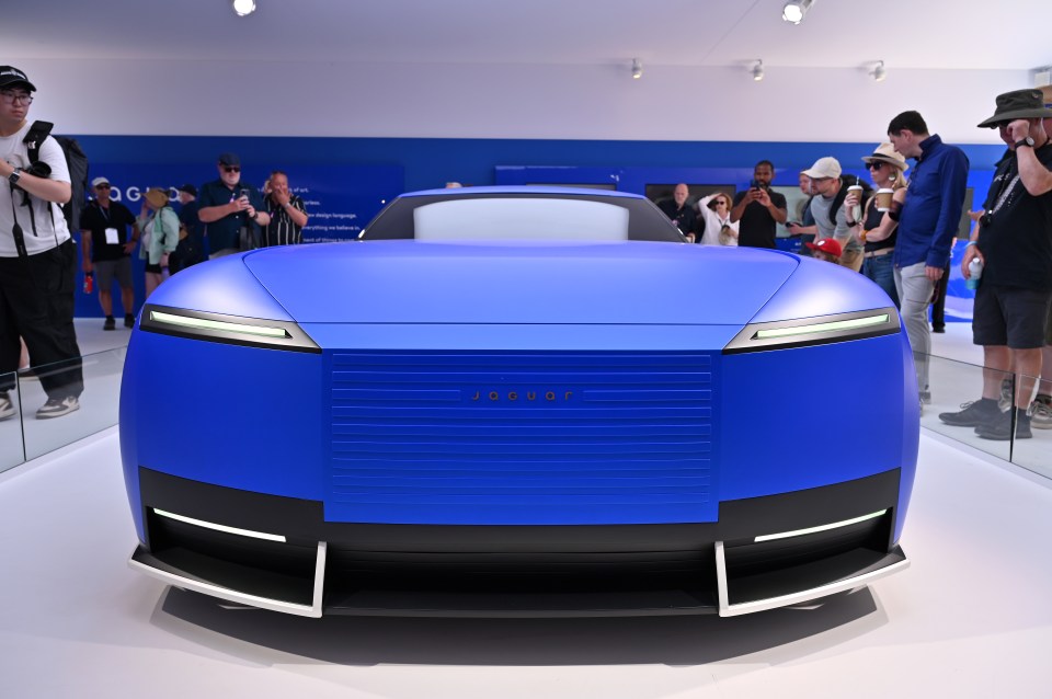 Blue Jaguar Type 00 concept car.