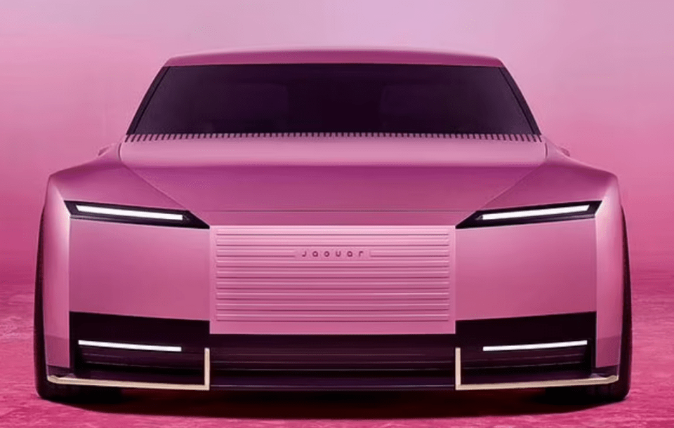 Pink Jaguar concept car.