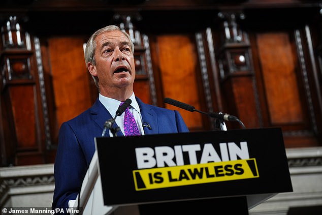Nigel Farage insisted he could achieve the massive reduction within five years, suggesting there would be a New York-style 'zero tolerance' approach