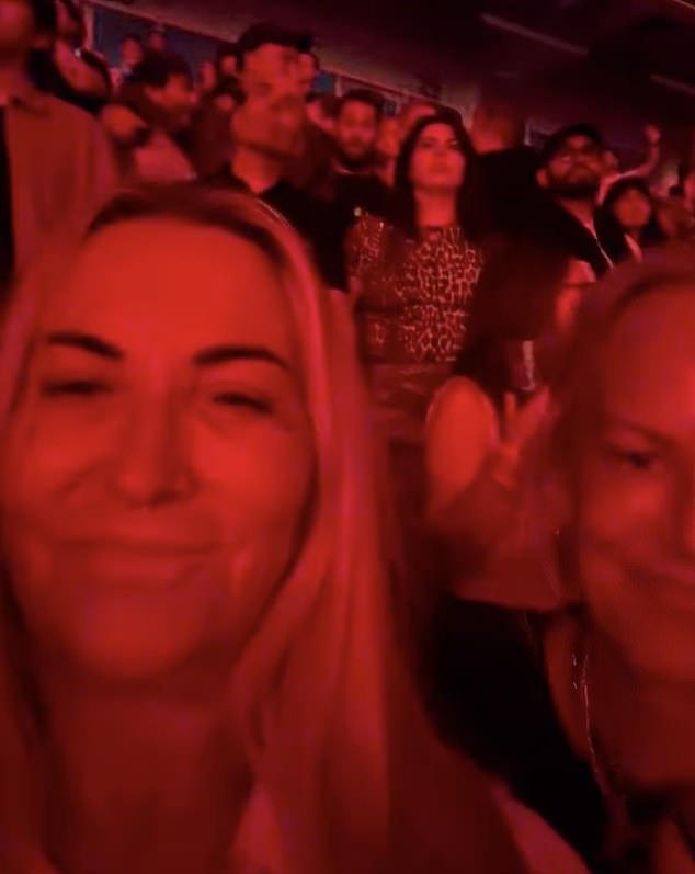 With a special VIP ticket arranged by Noel, Meg (pictured) attended the band’s first gig in Cardiff on July 4