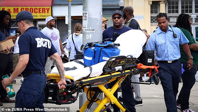The incident unfolded in Baltimore on Thursday morning, and left men and women sprawled across the streets of the Penn North neighborhood
