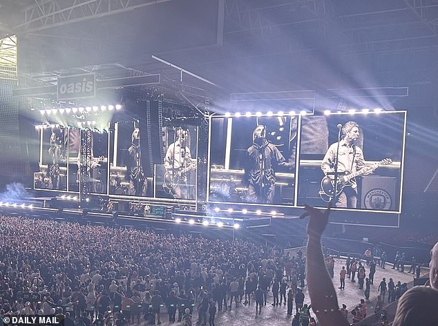 Liam and Noel Gallagher have finally arrived on stage at Cardiff's Principality Stadium for first night of the long-awaited Oasis reunion tour.