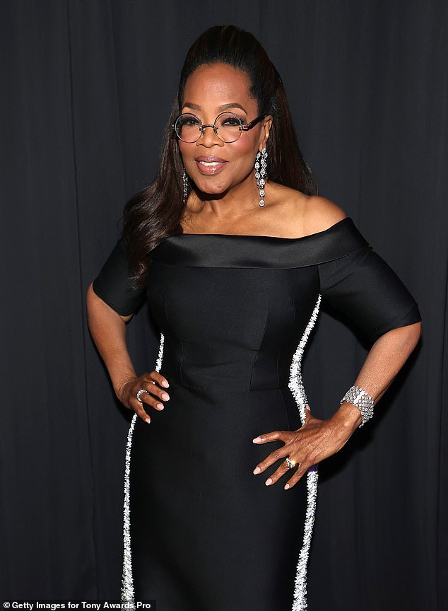 Oprah Winfrey, 71, took a gentle jab at her Montecito neighbors, the Duke and Duchess of Sussex Prince Harry, 40, and Meghan Markle, 43, for their last name; Oprah pictured in 2025