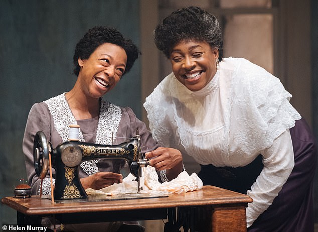 Stitch in time: Esther (Samira Wiley, with Nicola Hughes), a poor seamstress, creates saucy smalls for wealthy white women in a beautifully woven period drama set in 1905 New York