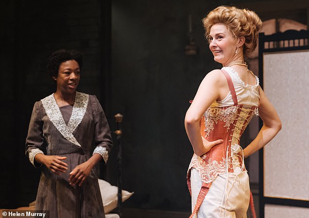 Racy lace: Esther (Samira Wiley) surveys Mrs Van Buren (Claudia Jolly) in her handiwork