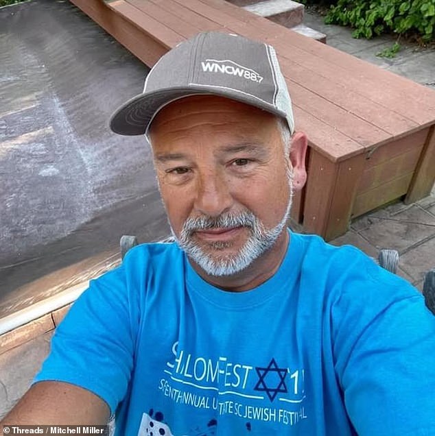Mitchell Miller (pictured) shared his experience and the two photos on his Threads account