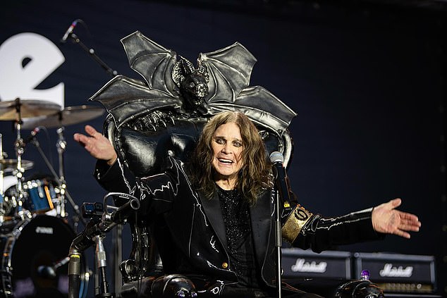 Ozzy Osbourne 's pals have lifted the lid on his future plans, saying he won't stop making music as it's 'in his DNA' (pictured at his final performance at Villa Park on Saturday)