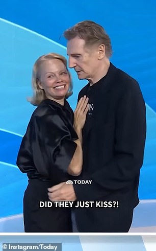 This, after Neeson pretended to make out with Anderson on the TODAY show