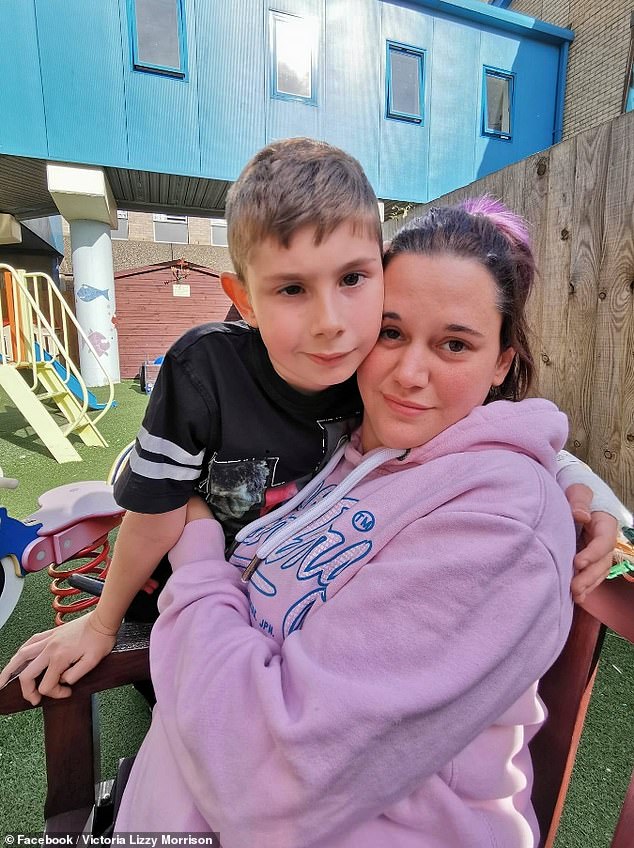 The couple have told London's High Court that they money previously raised for Kyle (pictured with his mother Victoria) should now go to their daughter