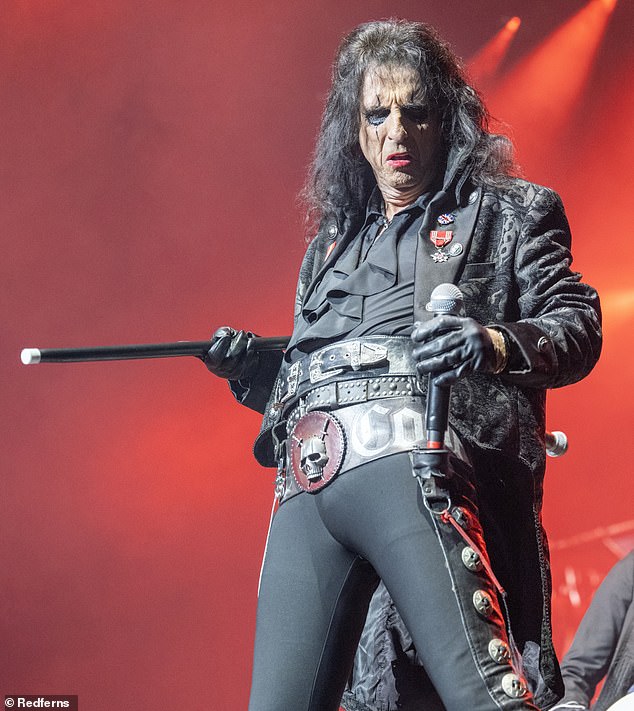 Up to his old tricks: Alice Cooper, 77, is back with his original band...for the first time since 1973