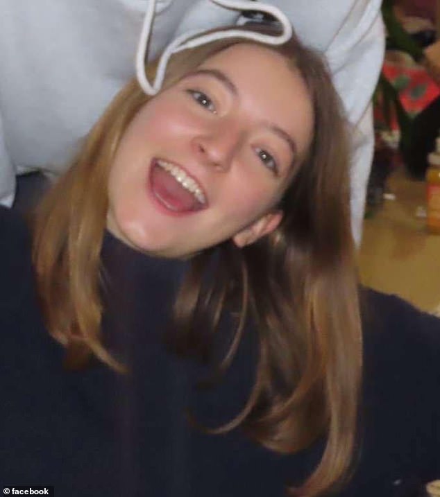 Rosie Roche, pictured having fun with friends at Durham in January, where she was studying English. She has been found dead aged just 20