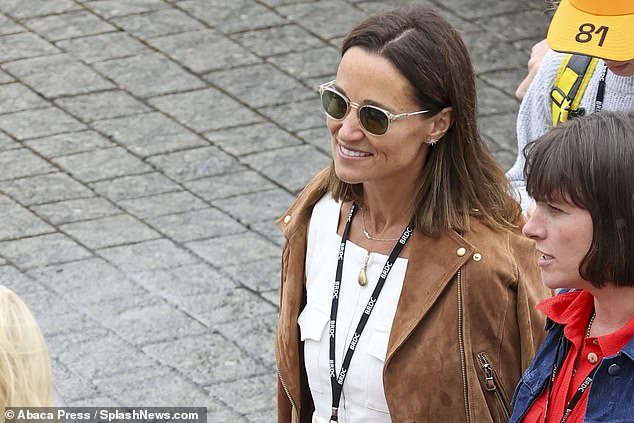 Pippa Middleton (pictured) appeared to be channelling her mother, Carole, when she showed off her sleek new bob at the British Grand Prix at the weekend