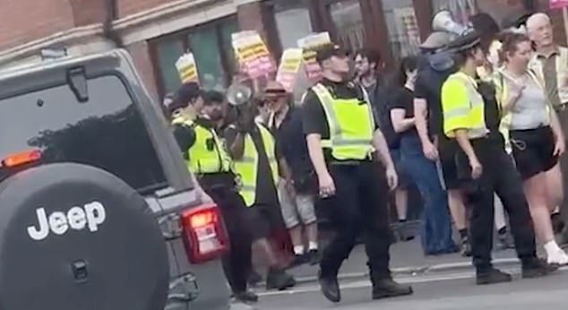 Footage of the force helping the counter-demonstrators from a nearby station to the Bell Hotel has emerged after Essex Police initially denied offering help