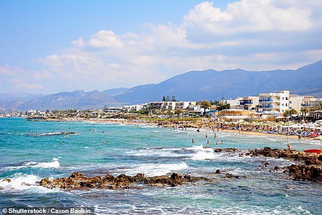 A powerful 5.3 magnitude earthquake struck Greece today between the islands of Crete (pictured) and Antikythera