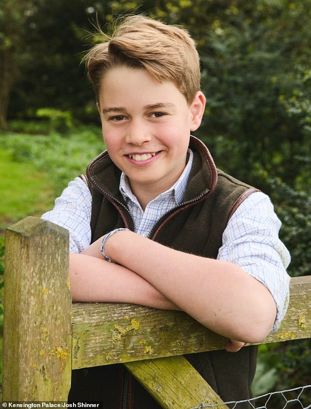 Prince George beams in a photo released to mark his 12th birthday. The young prince was photographed by Josh Shinner in April in Norfolk