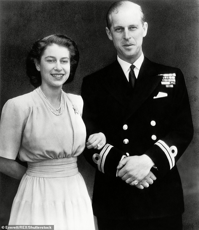 The then-Princess Elizabeth and Philip in their official engagement picture in 1947. According to Philip's mother, Princess Alice, Philip was not the same man before and after the announcement