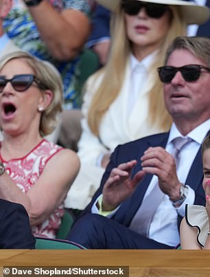 Princess Charlotte puts her hands over her mouth in disbelief following a tense point in the Wimbledon final