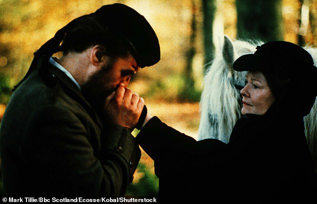 But revelations about long-held rumours they were more than just fast friends are now set to come out in a new documentary, due for release on July 31. Pictured: Judi Dench and Billy Connolly as Victoria and John in 1997 film Mrs Brown