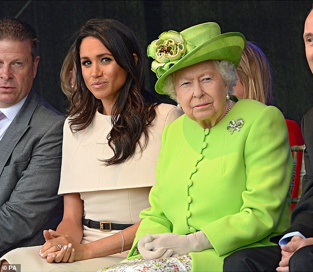 Queen Elizabeth II and Meghan at an event in Cheshire in June 2018. During Meghan's brief time as a working royal, the Duchess and the Queen found themselves at loggerheads