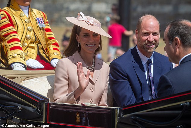 They were also joined by the Prince and Princess of Wales