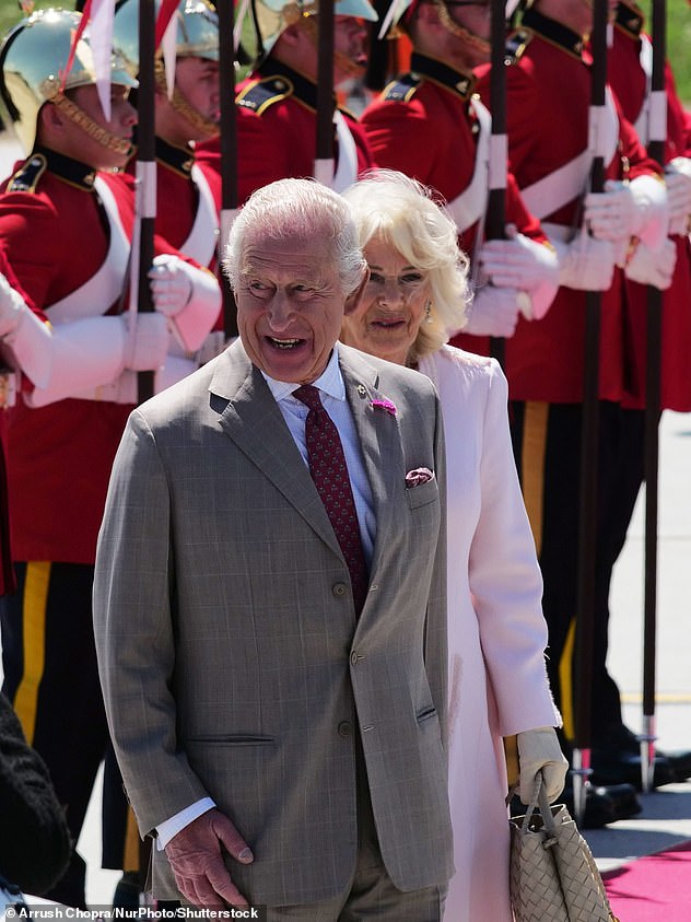 Charles and Queen Camilla arrive at Ottawa Airport during an official visit to Canada in Ottawa, Canada, on May 26, 2025