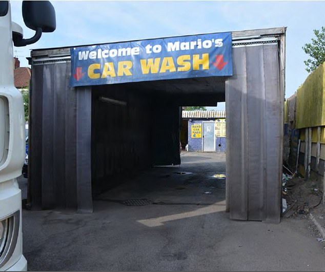 The couple's car wash in Bristol, which was staffed by 'slaves'