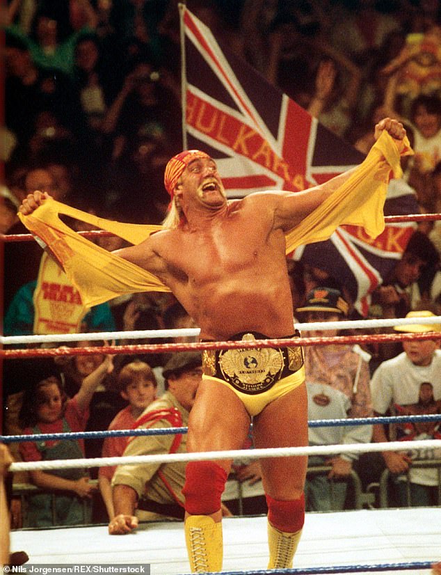 Hulk Hogan pictured at a WWF event at the Docklands Arena in London in 1991