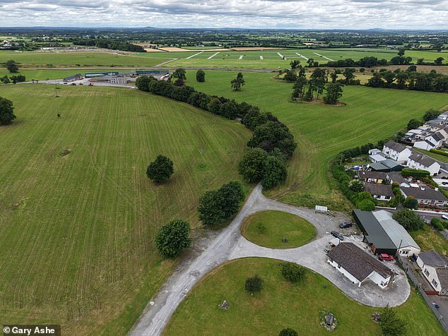 Mr Grogan's passing sparked a bitter war of words between Ms Flaherty and his family, who are fighting her for his 230-acre farm (above) in Ireland