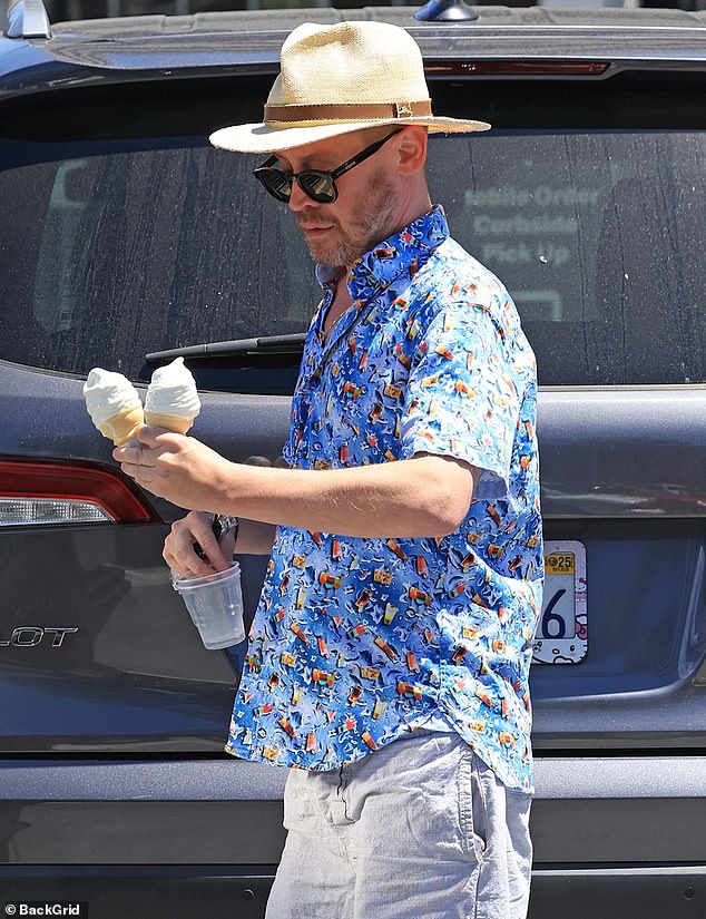 Macaulay Culkin, 44, channeled a suburban dad as he stepped out for a lowkey family day with fiancée Brenda Song and their two children in L.A. on Thursday