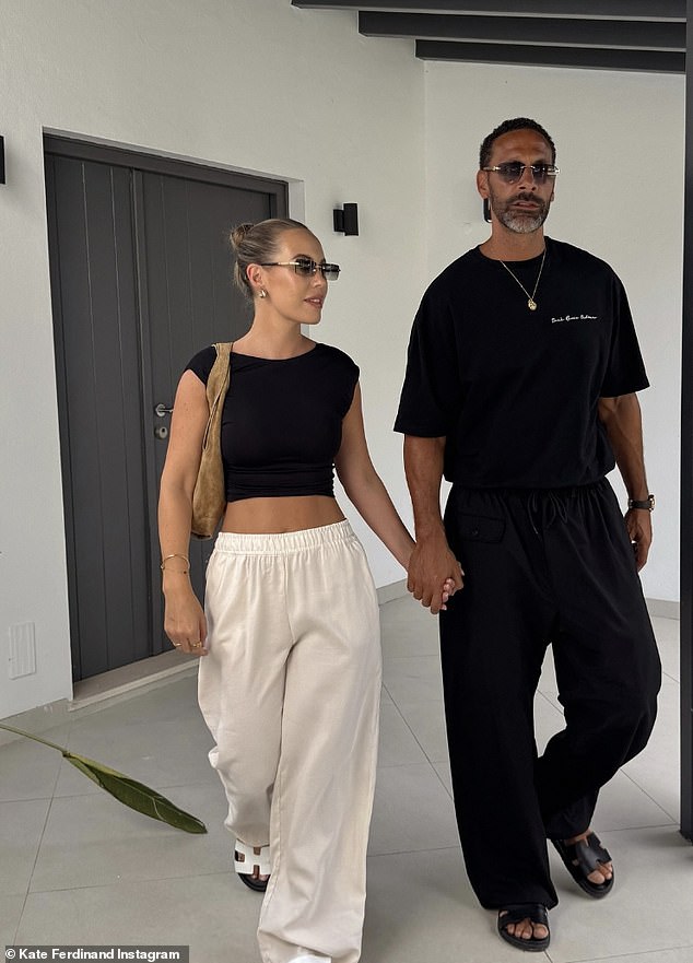 Rio Ferdinand has spoken out in support of his wife Kate after she faced online criticism for posting bikini-clad holiday snaps