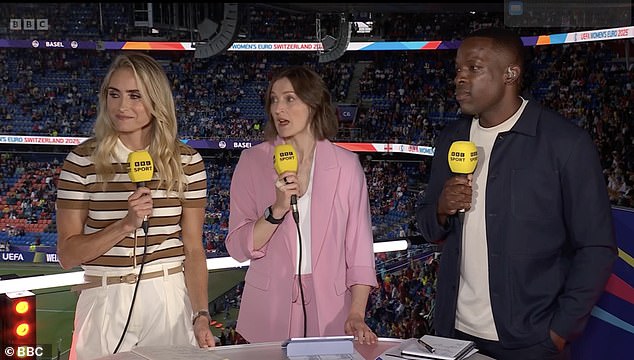 The BBC panel instead featured (left to right) Steph Houghton, Ellen White and Nedum Onuoha