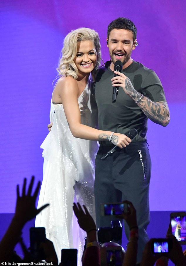 Rita previously paid tribute to Liam at the EMAs, weeks after his death (pictured in 2018)
