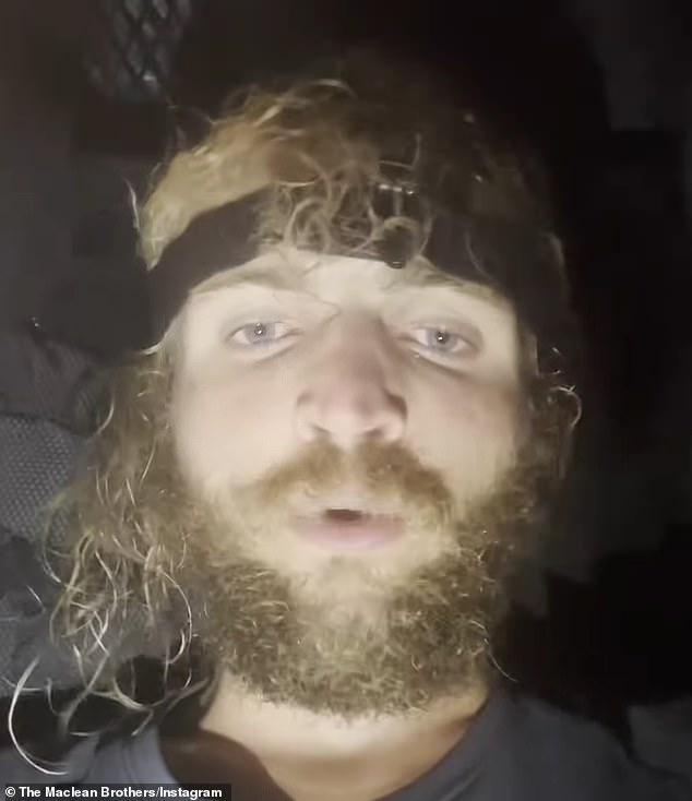 Lachlan Maclean (pictured) retold the harrowing moment he was swept overboard by a 15-foot wave during a storm