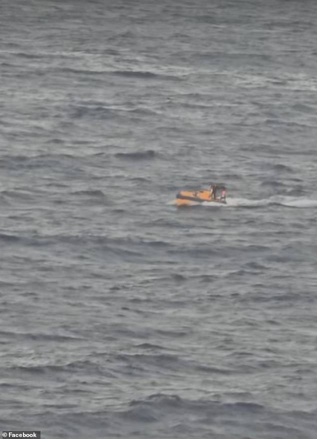 Rescue efforts were deployed immediately and crew members were able to locate the man's body. A rescue team was seen working on the man on the dingy before he was pronounced dead