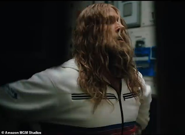 The clip showed Ryan's wild transformation with a scruffy beard and long hair as he ventures up to space on a mission to save humanity